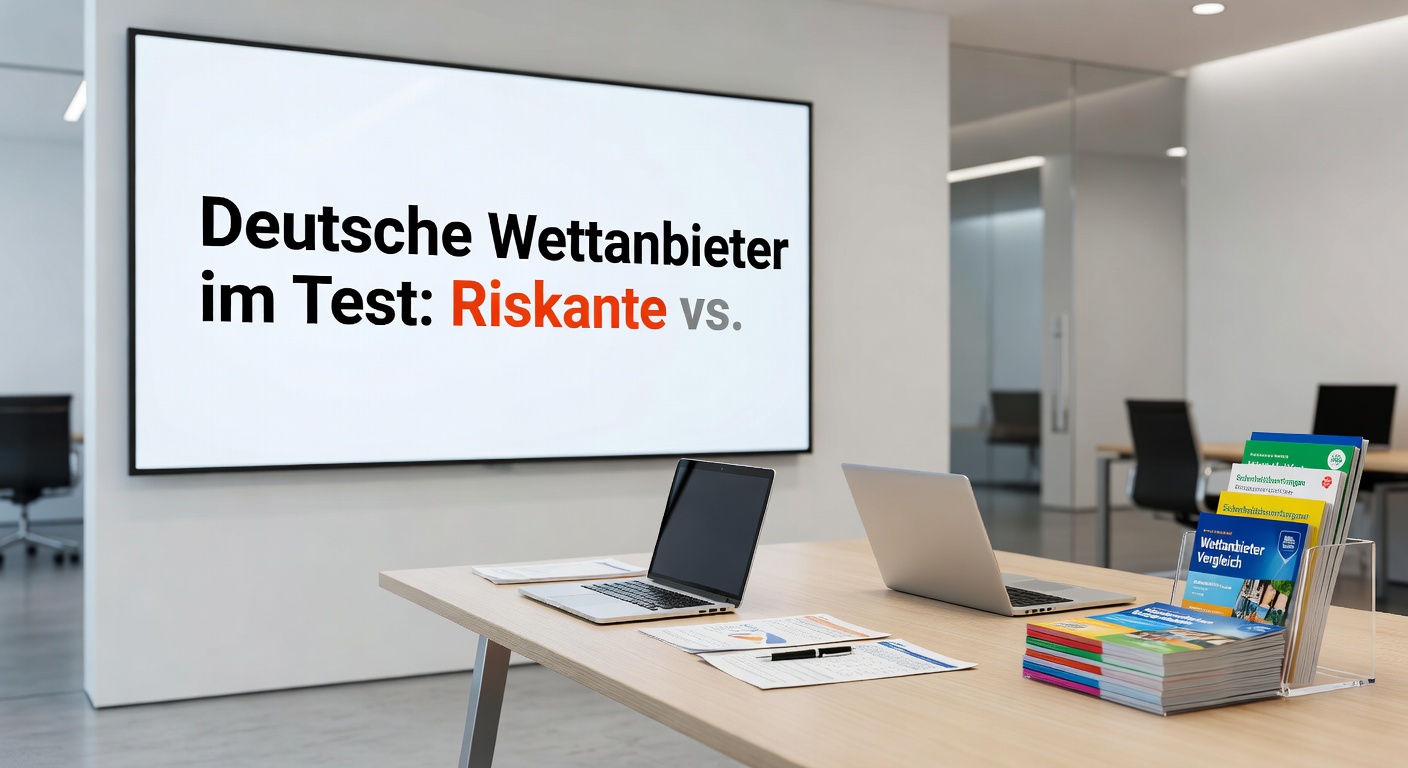 Grafik mit roten Warnsymbole für riskante Anbieter und grünen Haken für sichere, inklusive Quotenvergleich