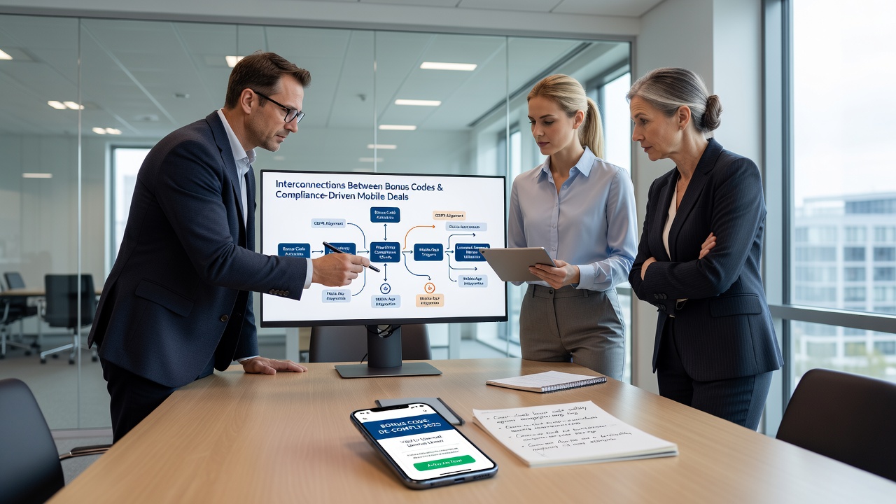 Technische Darstellung der Verknüpfung von Bonus-Codes mit mobilen Compliance-Mechanismen